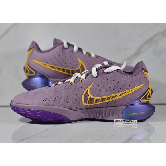 Nike Lebron 21 XXI Purple Rain Lakers Yellow FV2345-500 Men\'s Size 9.5 NEW Rare main image 7
